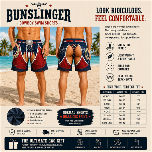 Bunslinger™ Cowboy Swim Shorts